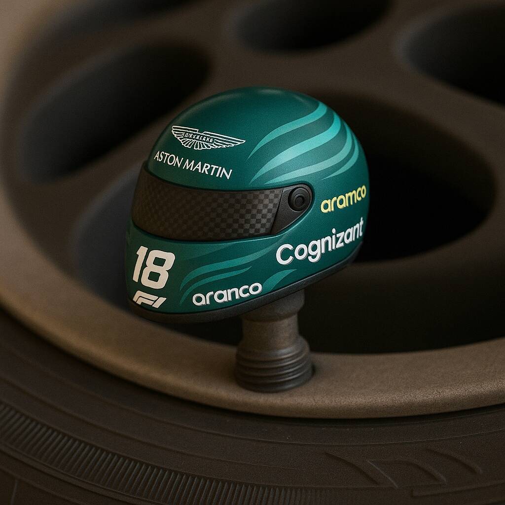 F1 Team Helmet Tire Valve Caps