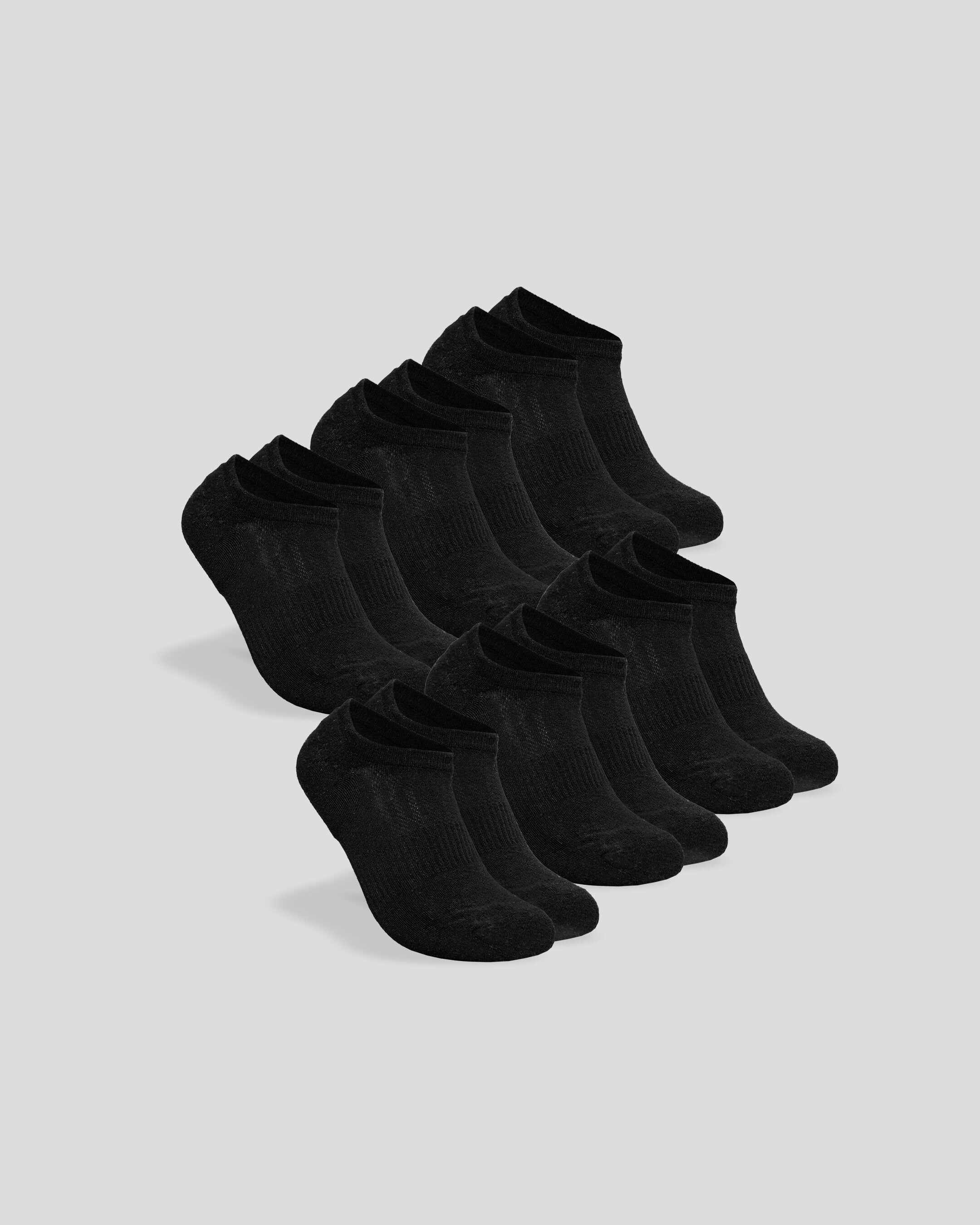 Black No Show Socks 6-Pack 2.0