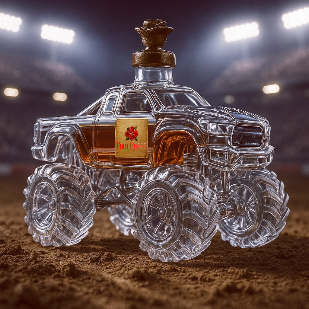 Monster Truck Whiskey Bottle