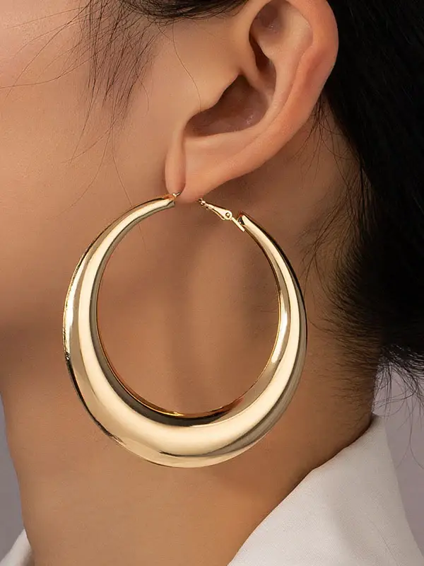 Bold Silver Hoop Earrings