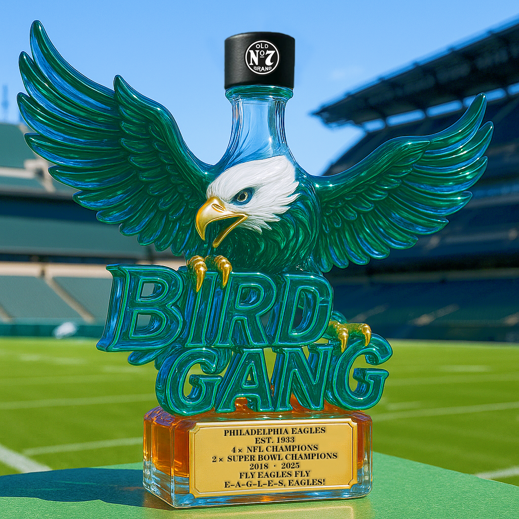Philadelphia Eagles – Bird Gang Whiskey Bottle