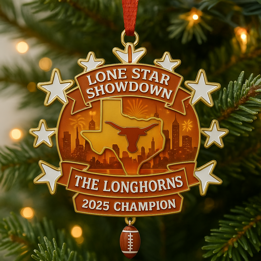 The Longhorns Snowflake Ornament Lone Star Showdown 2025 Champion