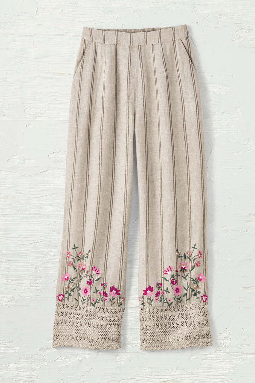Trellis Striped Ankle Pants
