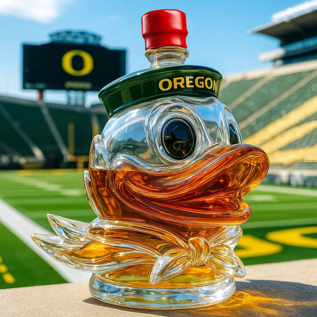 Oregon Ducks Whisky Bottle