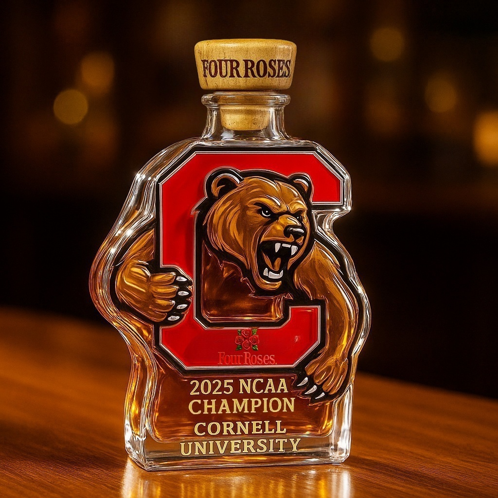 🐻🏆Big Red Bear Whiskey Bottle | 2025 NCAA National Champions