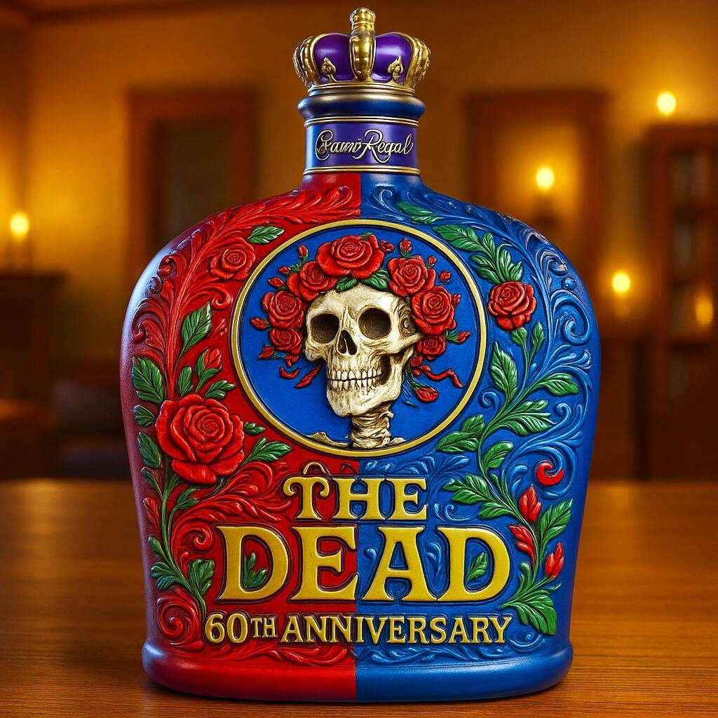 The Dead 60th Anniversary Whiskey Bottle