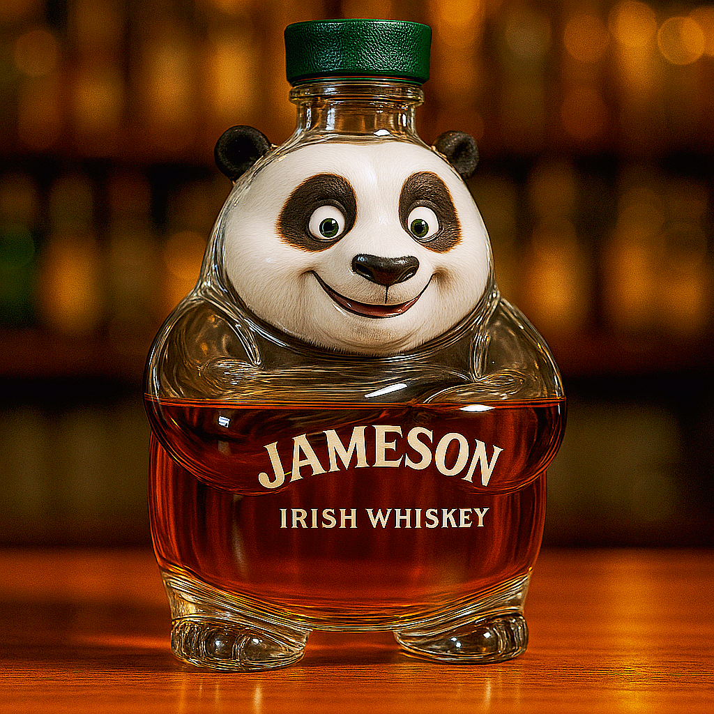 Kung Fu Panda Whiskey Bottle