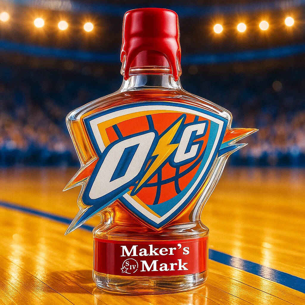 OKC Thunder Championship Limited Edition Whisky Bottle