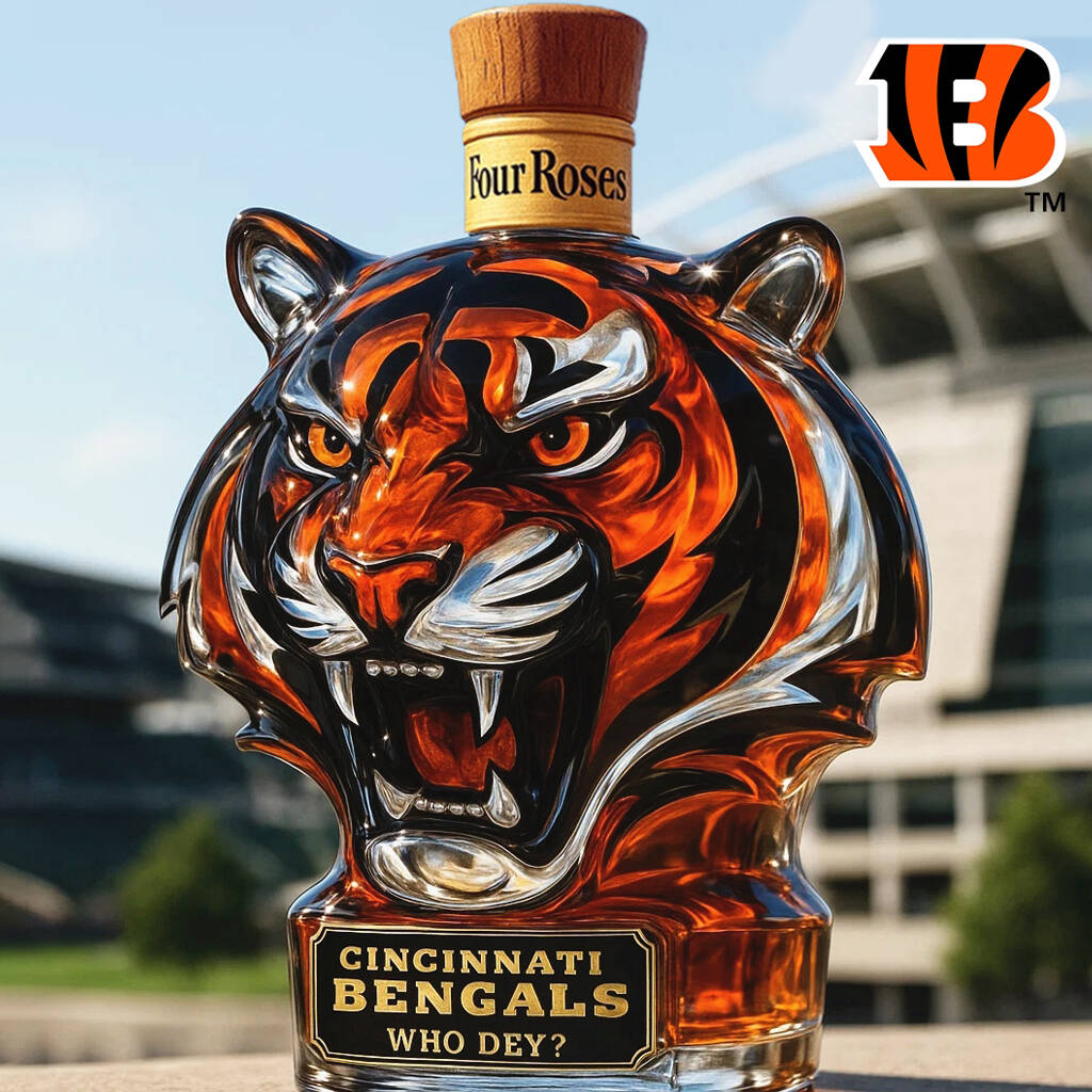 Cincinnati Bengals Whiskey Bottle