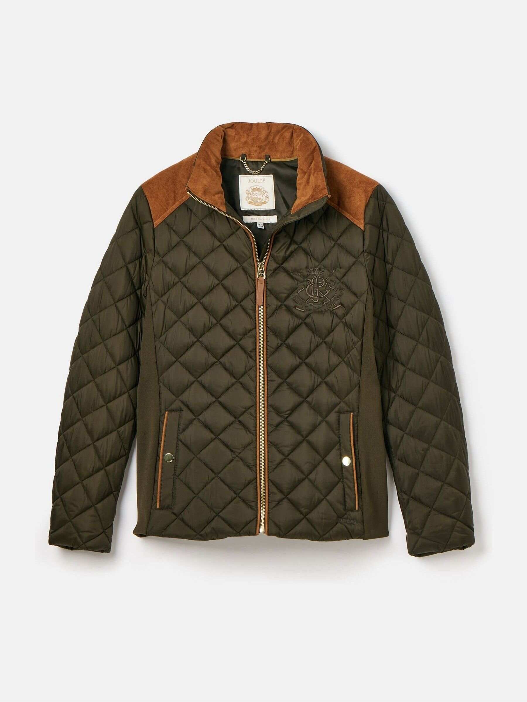 Braemar Luxe Navy Blue Showerproof Diamond Quilted Coat