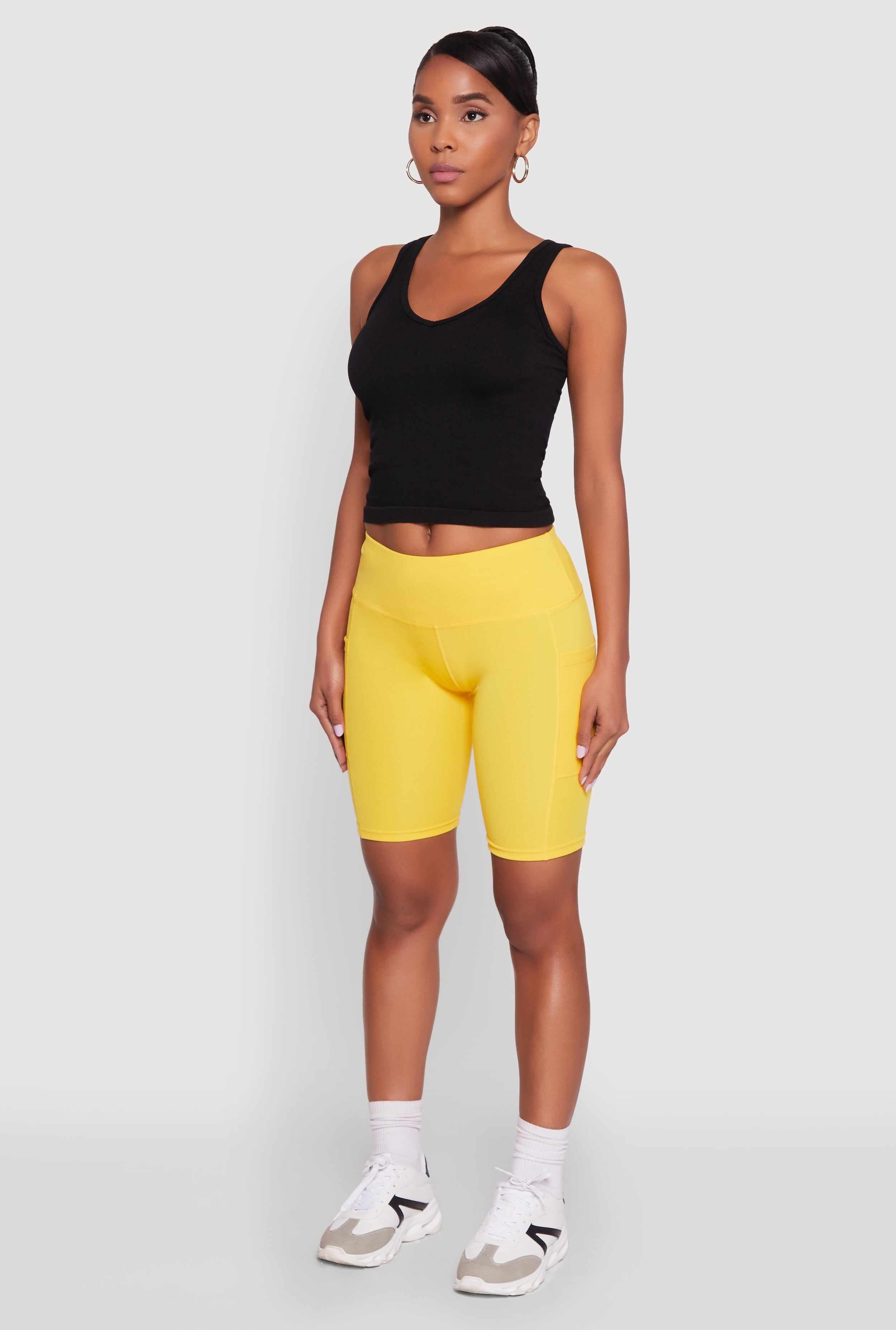 Stylish Bike Shorts with Tummy Tucker and Side Pockets