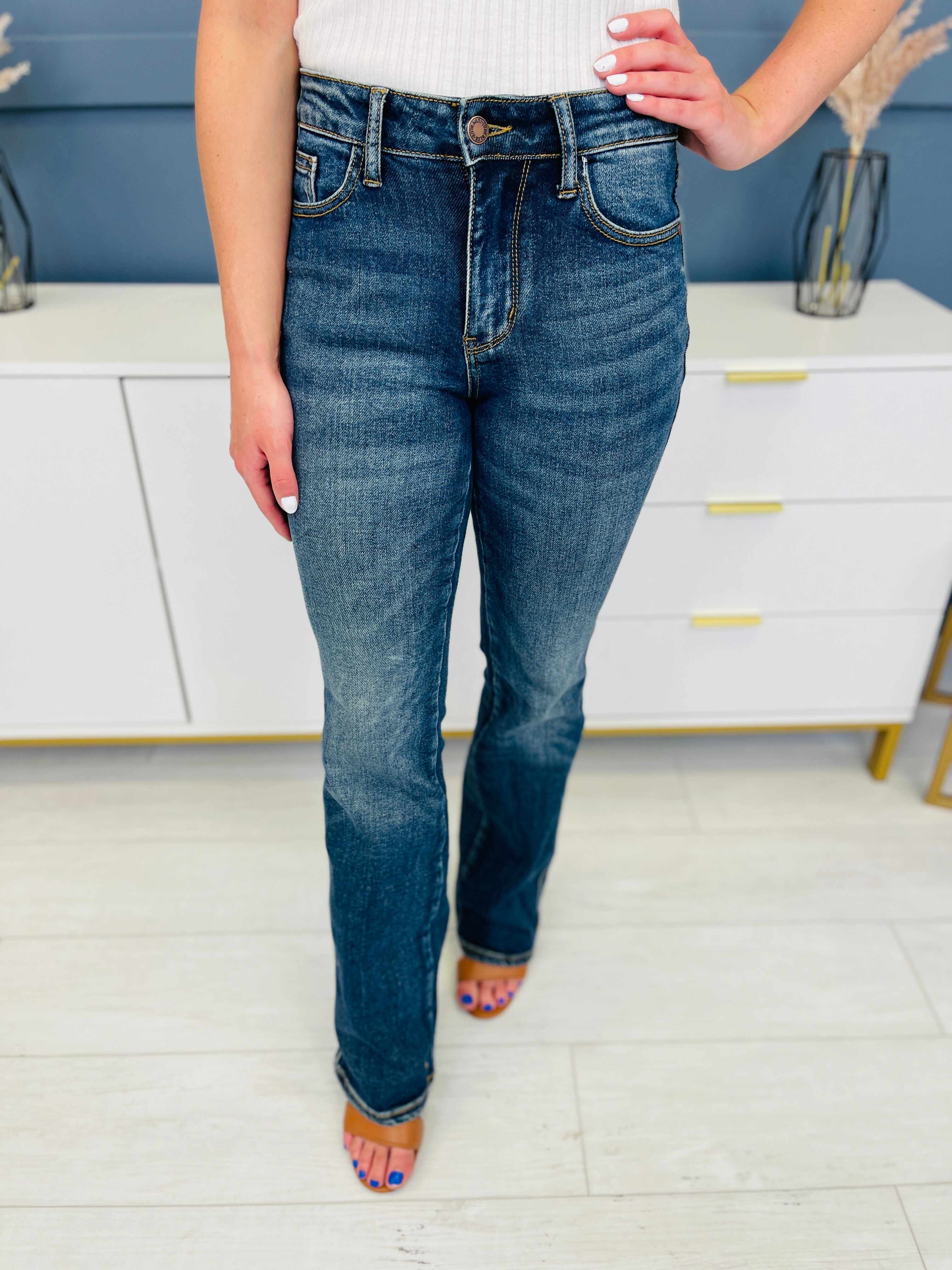 REG/CURVY Can't Compete Midrise Bootcut Jeans