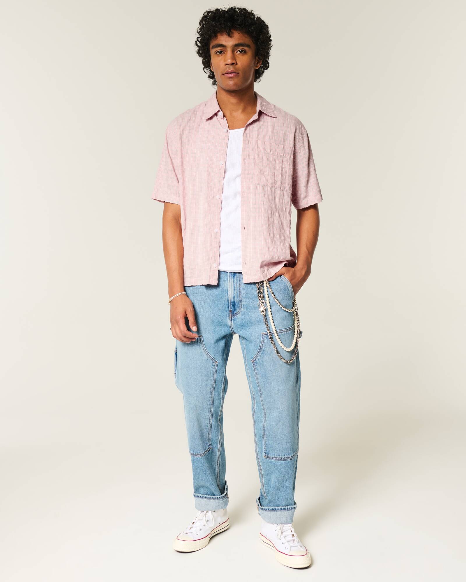 Boxy Short-Sleeve Pocket Shirt