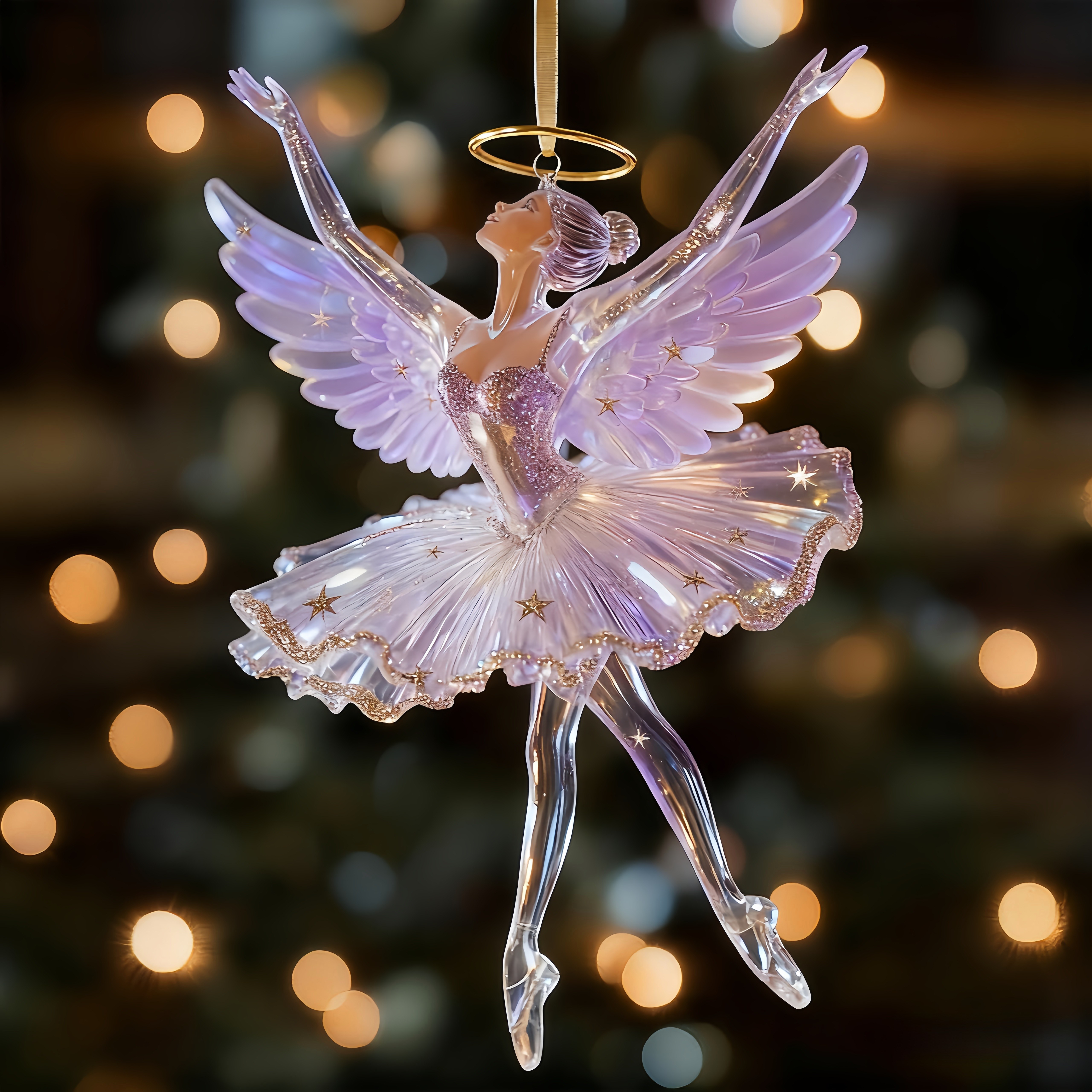 Ballet Dancing Angel Xmas Ornament