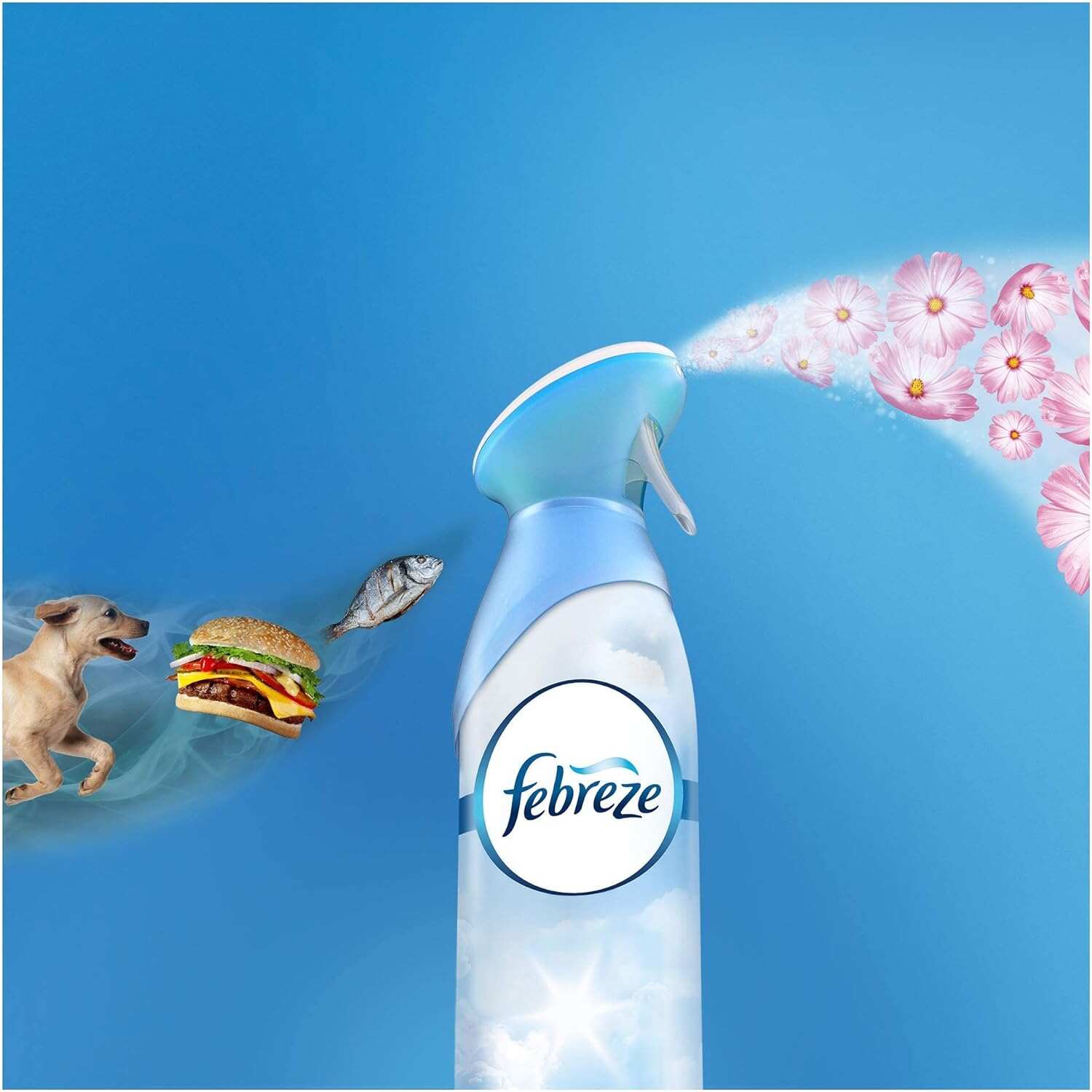 Febreze Air Freshener Spray, Linen & Sky, Odor Eliminator for Strong Odors, 8.8 Oz (2 Count)