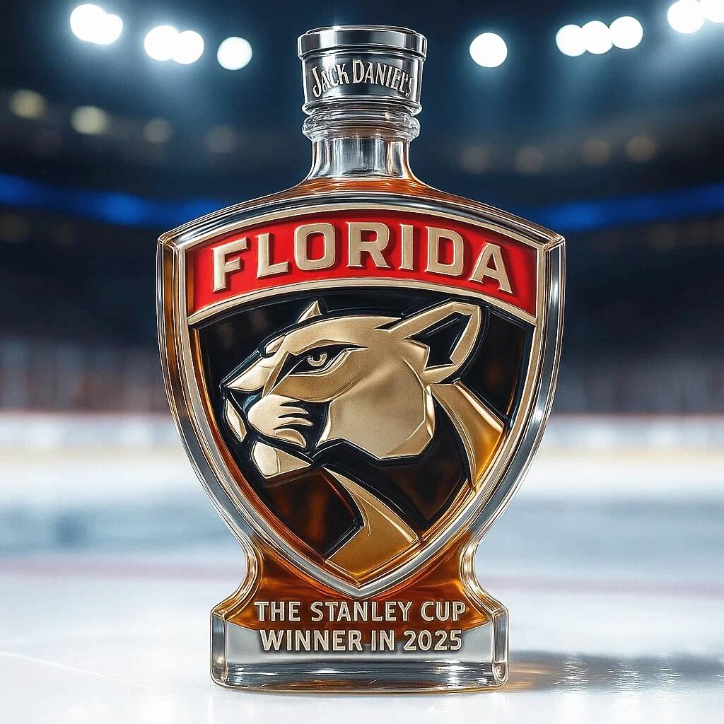 Florida Panthers 2025 Stanley Cup Champion Collector's Edition Whisky Bottle