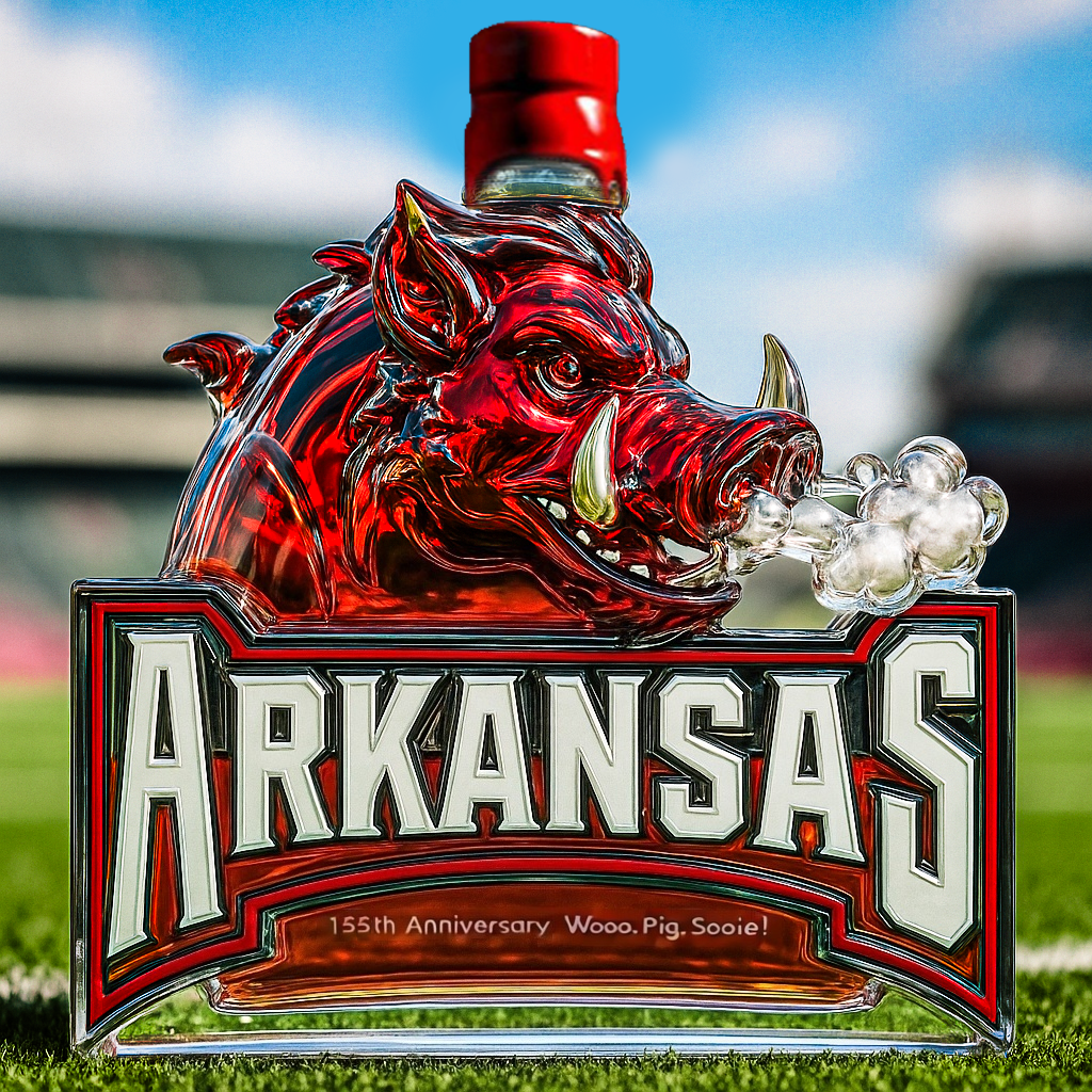 Arkansas 155th Anniversary Collectible Whiskey Bottle