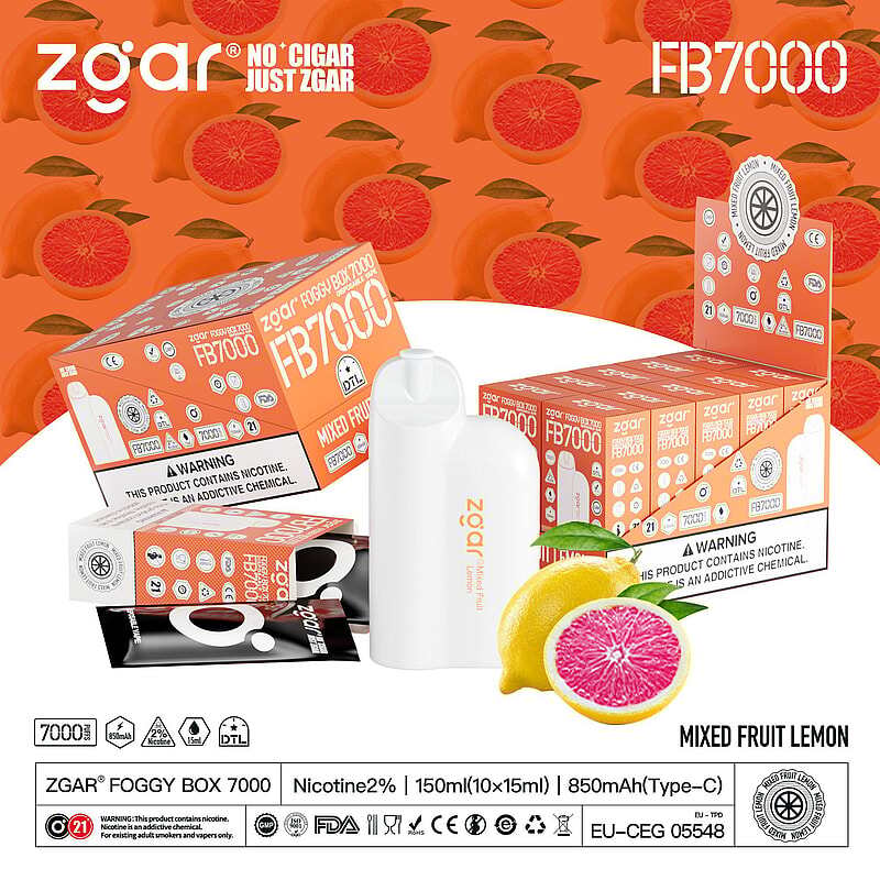 ZGAR FOGGY BOX 7000 Puffs 2% Nicotine Rechargeable Disposable Pod
