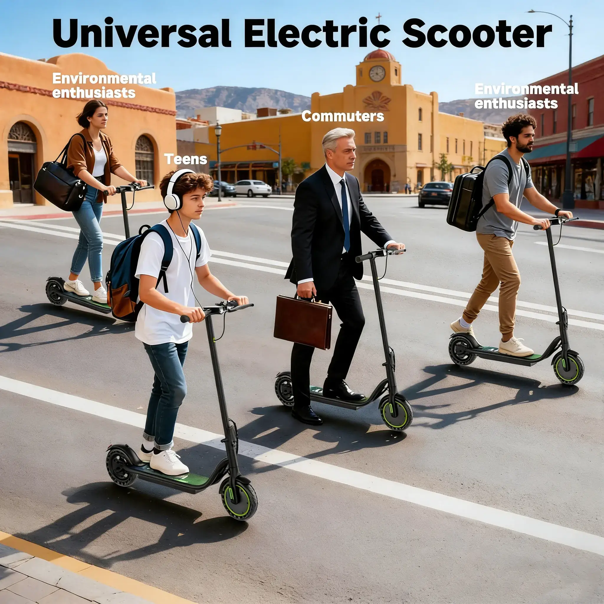 A Safe Urban Commuter Electric Scooter with Double Braking System, 350W Motor, 19MPH Top Speed, 8.5