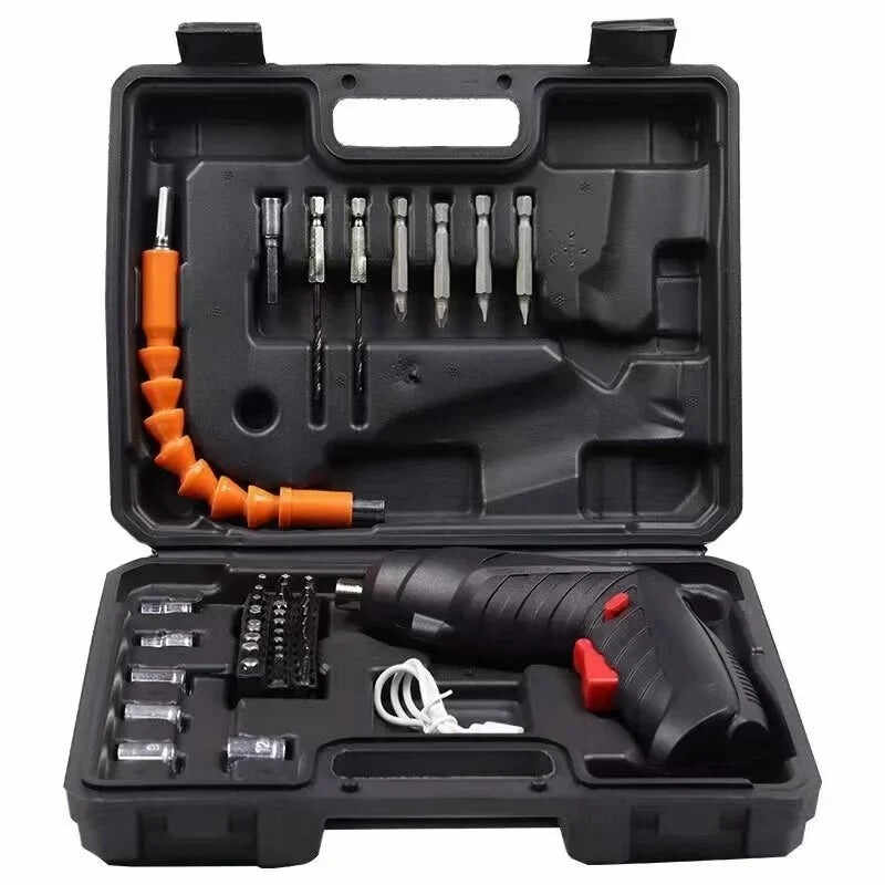 Cordless Electric Screwdriver Set 3.6V - 47-in-1 Power Tool Kit