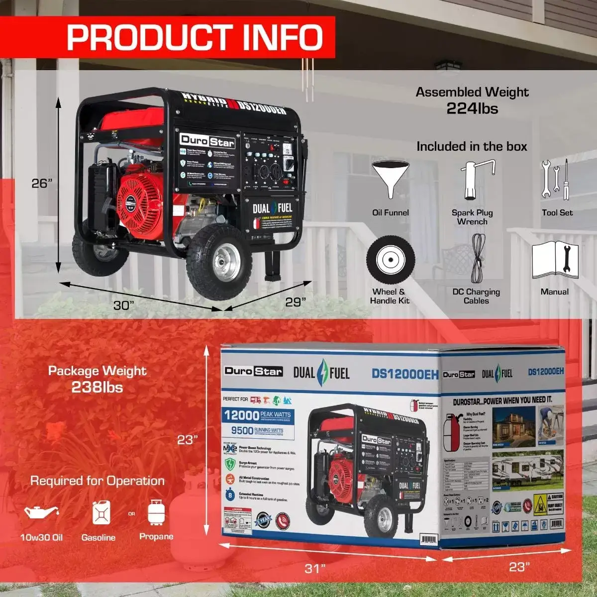 Duro Max DS12000EH Portable Generator