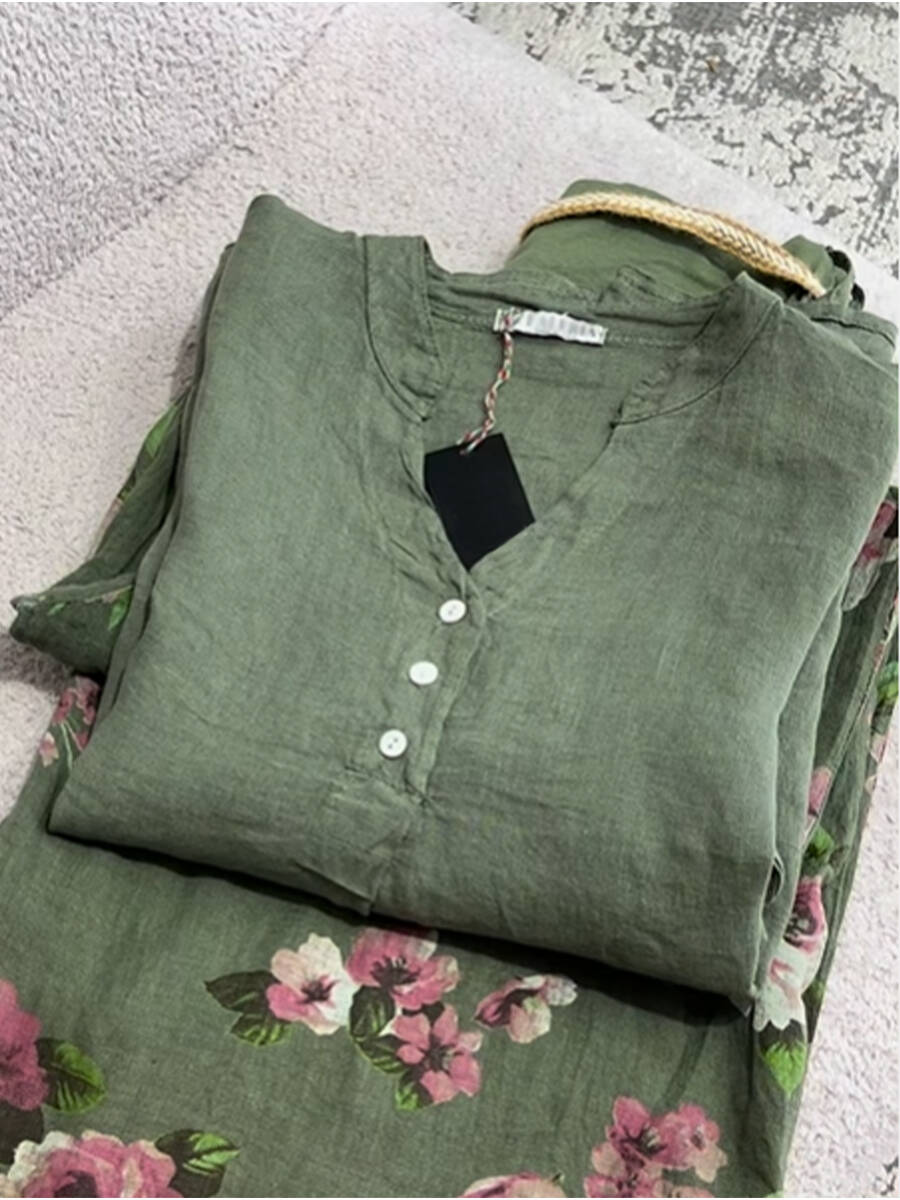 🔥Summer Arrivals🌟Women's  Casual Cotton And Linen Shirt