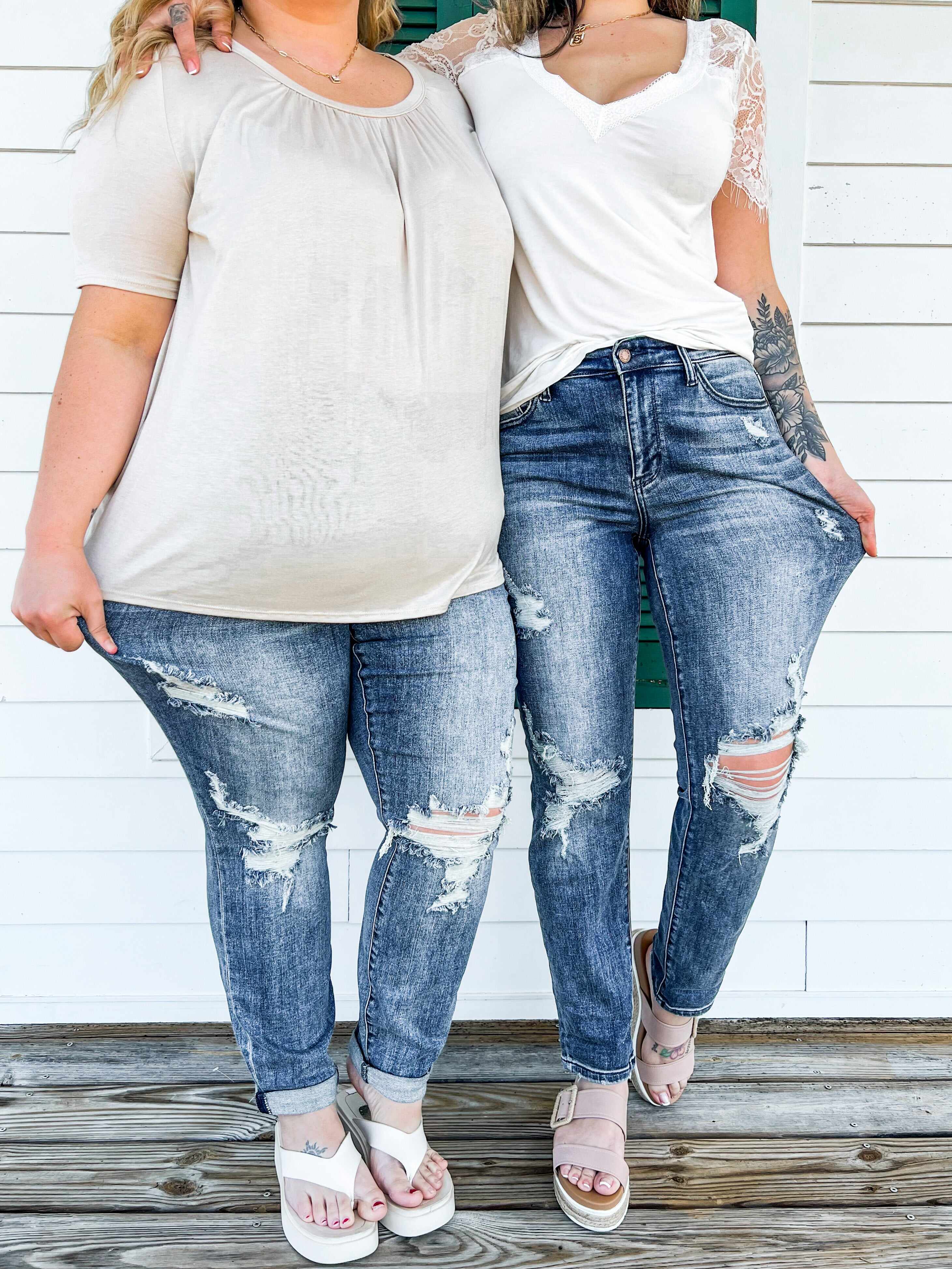 🔥Hot Sales🔥Weekender Dark Wash High Rise Boyfriend Jeans