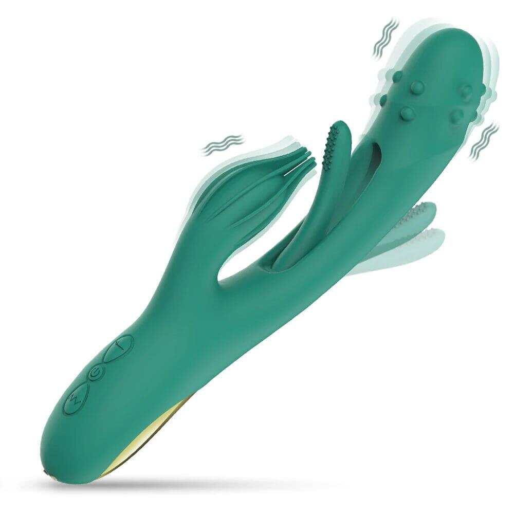PASSION PULSE ADULT 2 In 1 Green Power Rabbit Vibrator