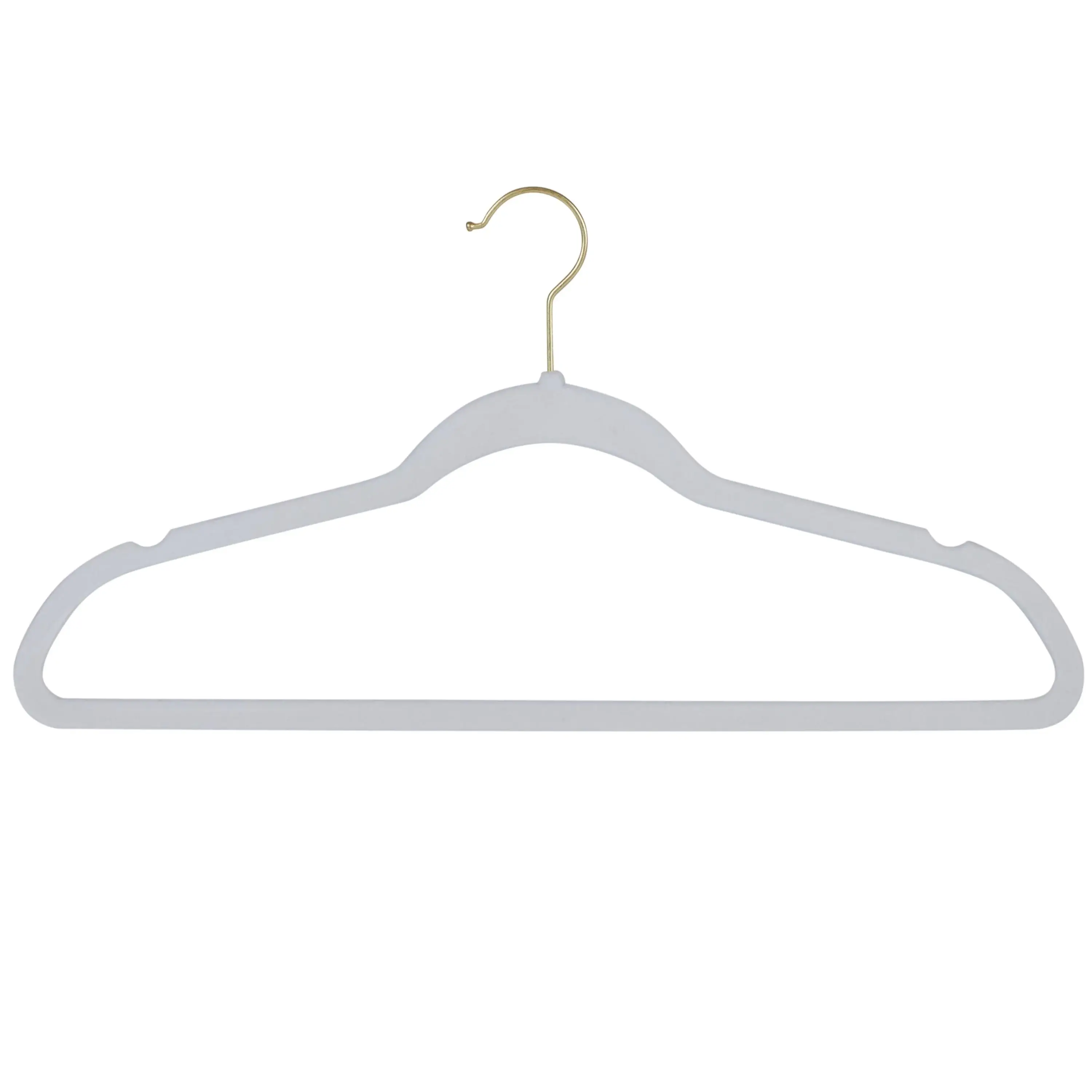 Simplify 25 Pack Slim Velvet Gold Hook Hangers - 17.7