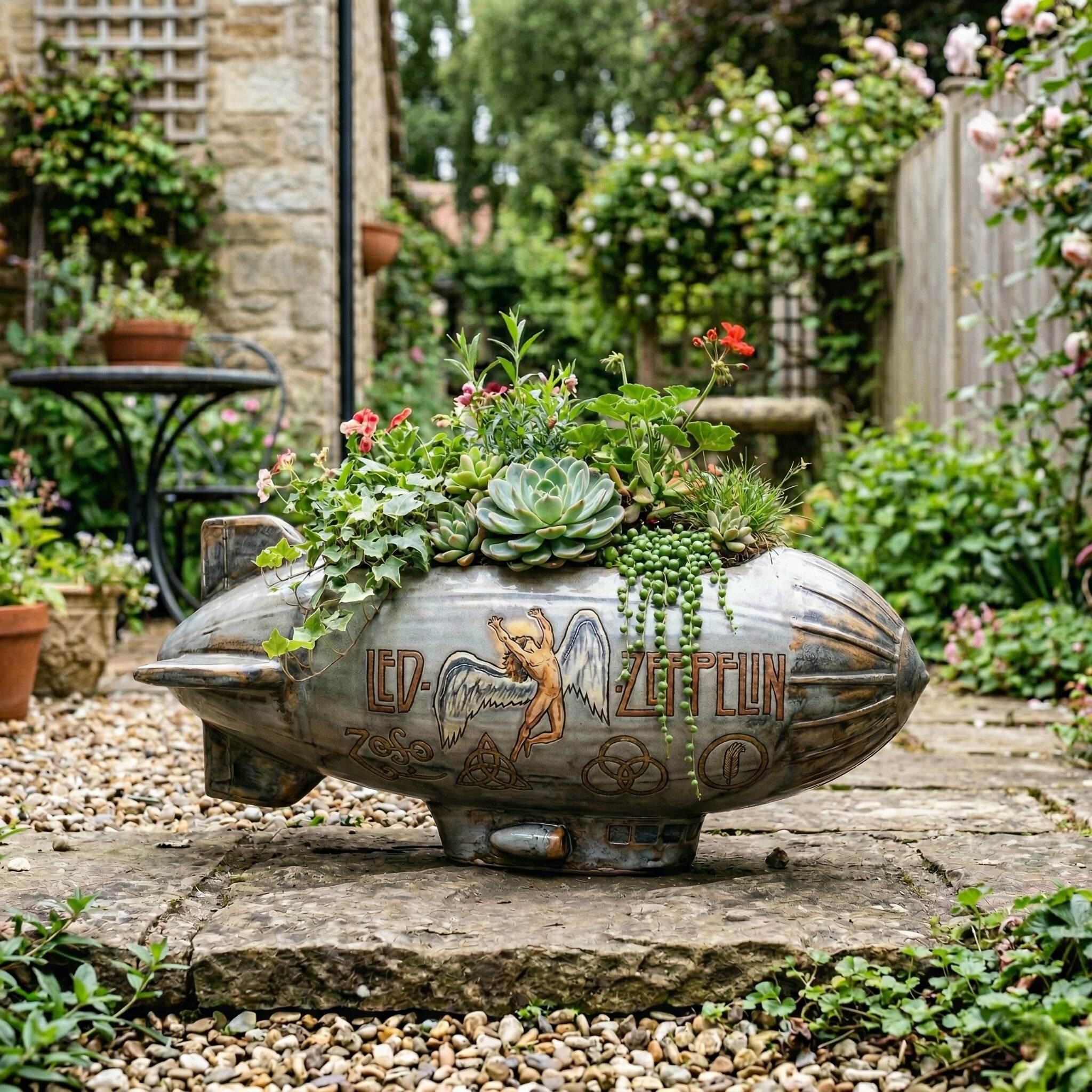 Led Zeppelin Airship Planter