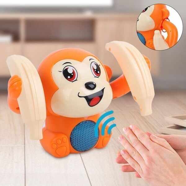 🐒Early infant electric flip and head monkey toys