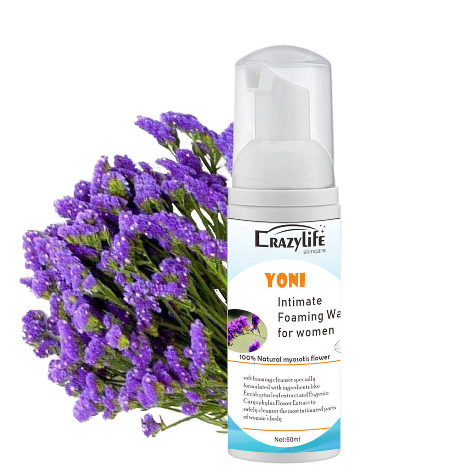 60ml Crazylife Yoni Foaming Wash Cleaner For Women