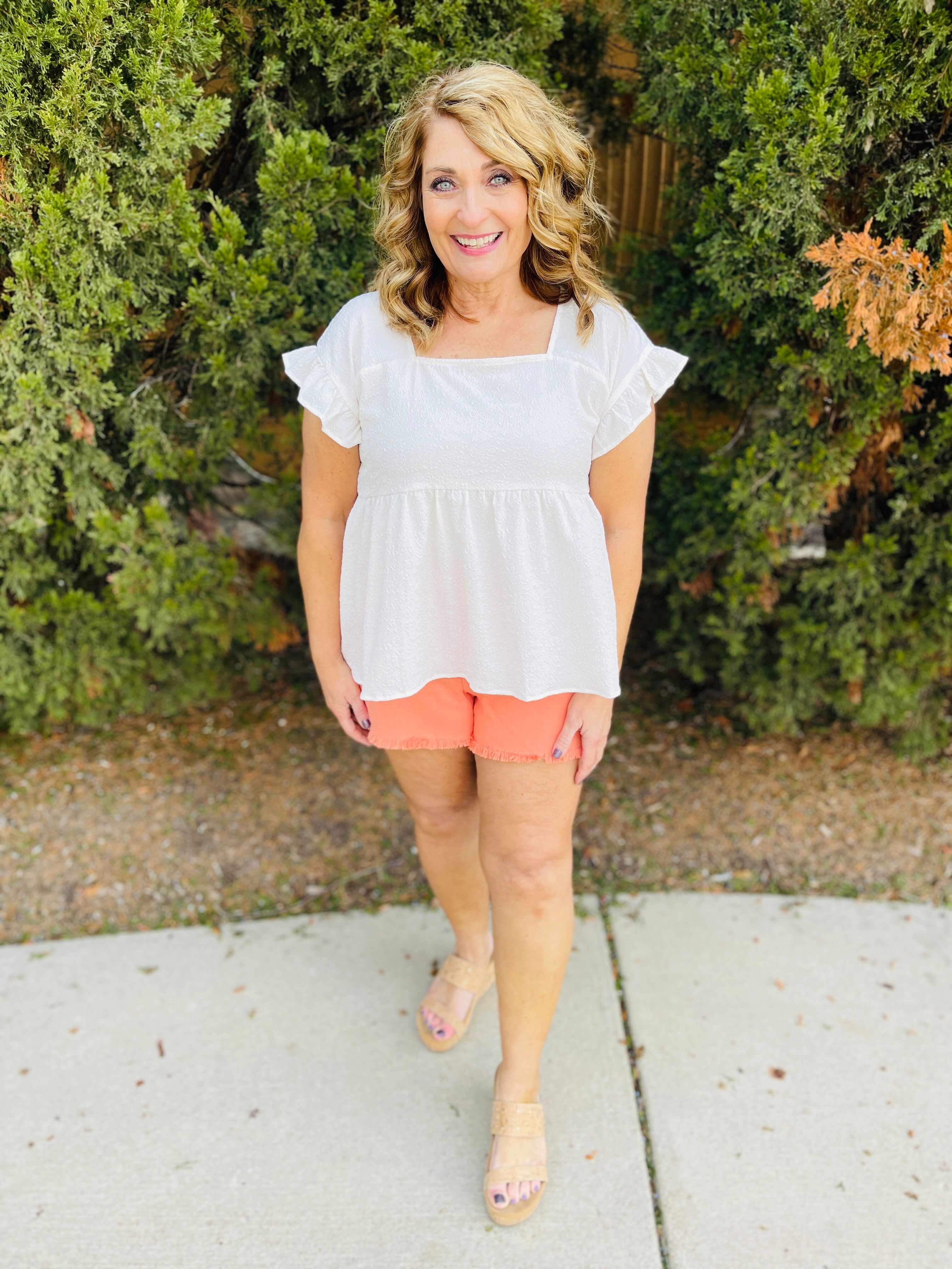 REG/CURVY Pretty As A Peach Shorts