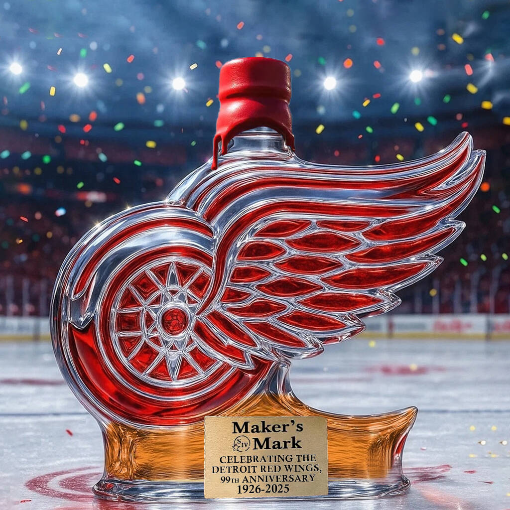 Detroit Red Wings 99th Anniversary Whisky Collector's Edition Bottle