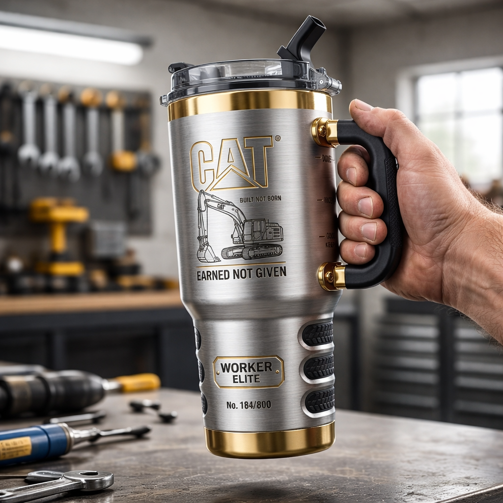 CAT Worker Elite Collector’s Edition Tumbler | Stainless Steel Insulated Cup