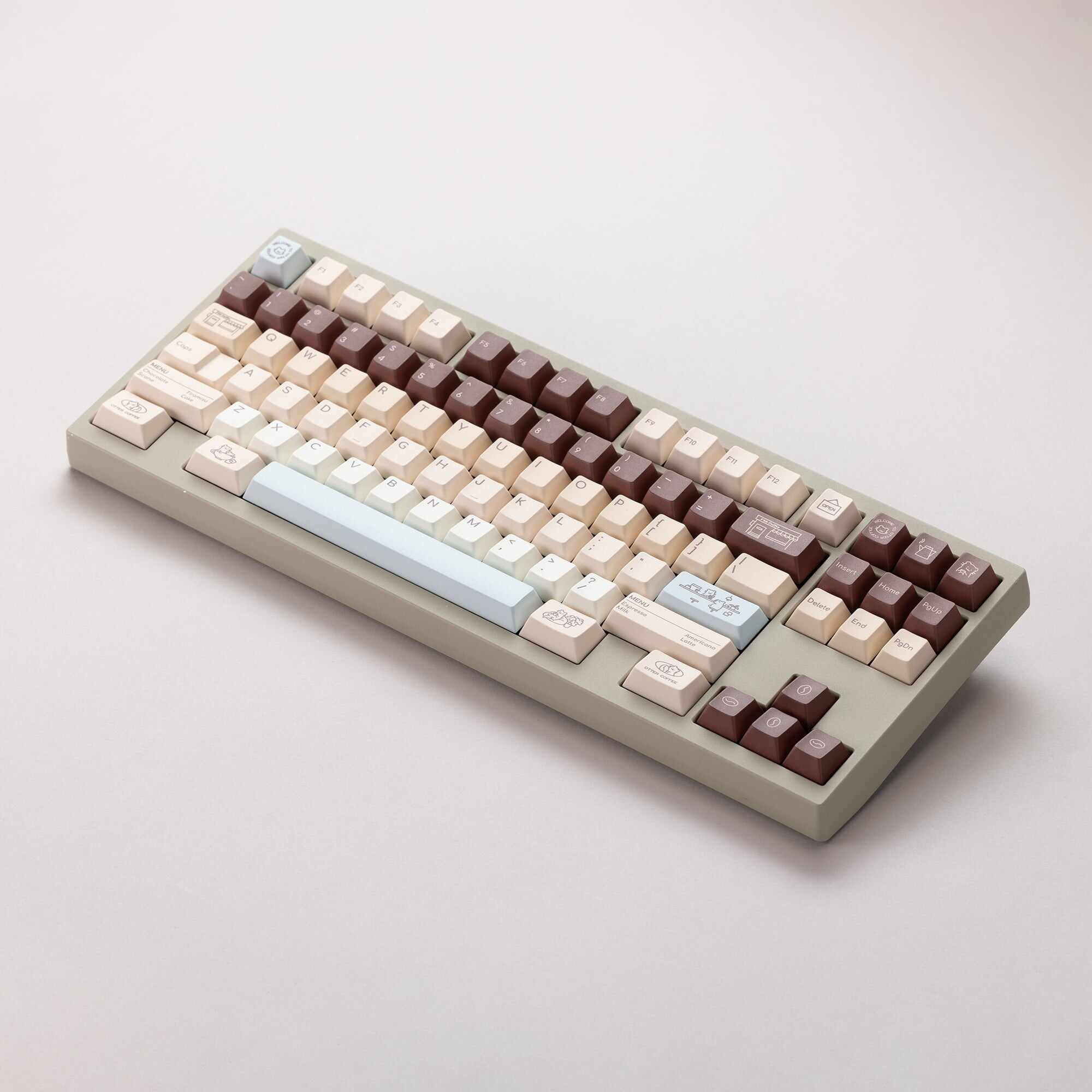 Otter Coffee Cherry profile Keycaps
