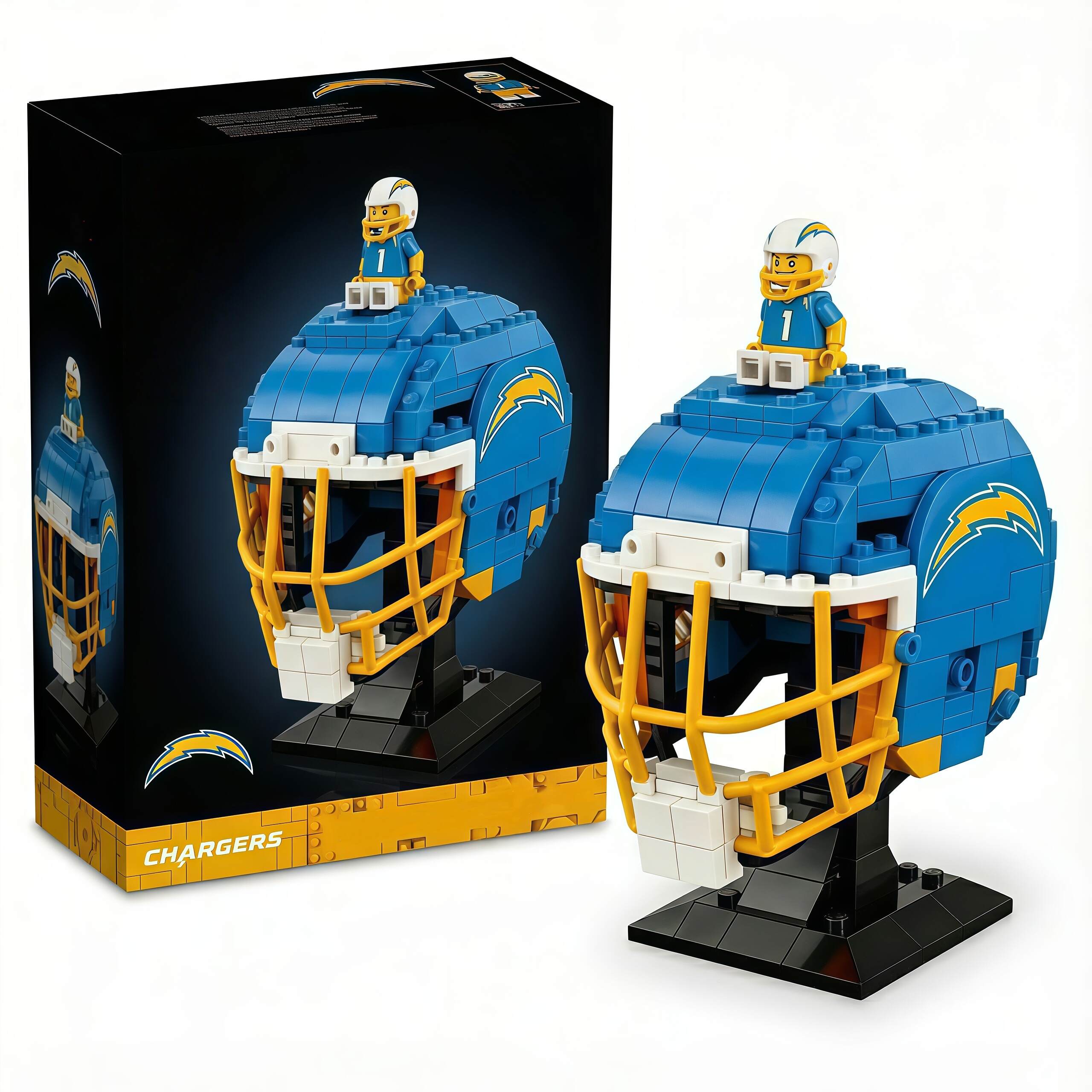 American Pro Football Brick Helmet Collector Brick Set