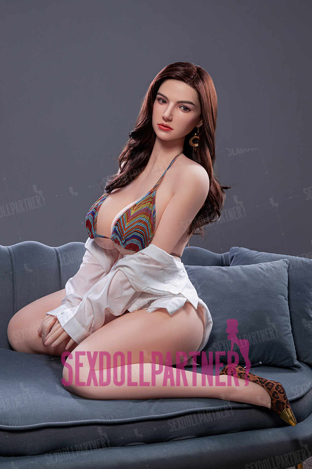 US Stock - RIDMII Marissa 5ft48 / 167cm Unique Design SNK26 ROS Soft Silicone Head + TPE Body Realistic Milky Big Tits Female Real-life Sex Doll For Blowjob