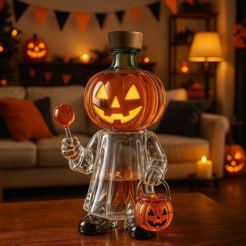 Jack-O’-Lantern Ghost  Whiskey Bottle
