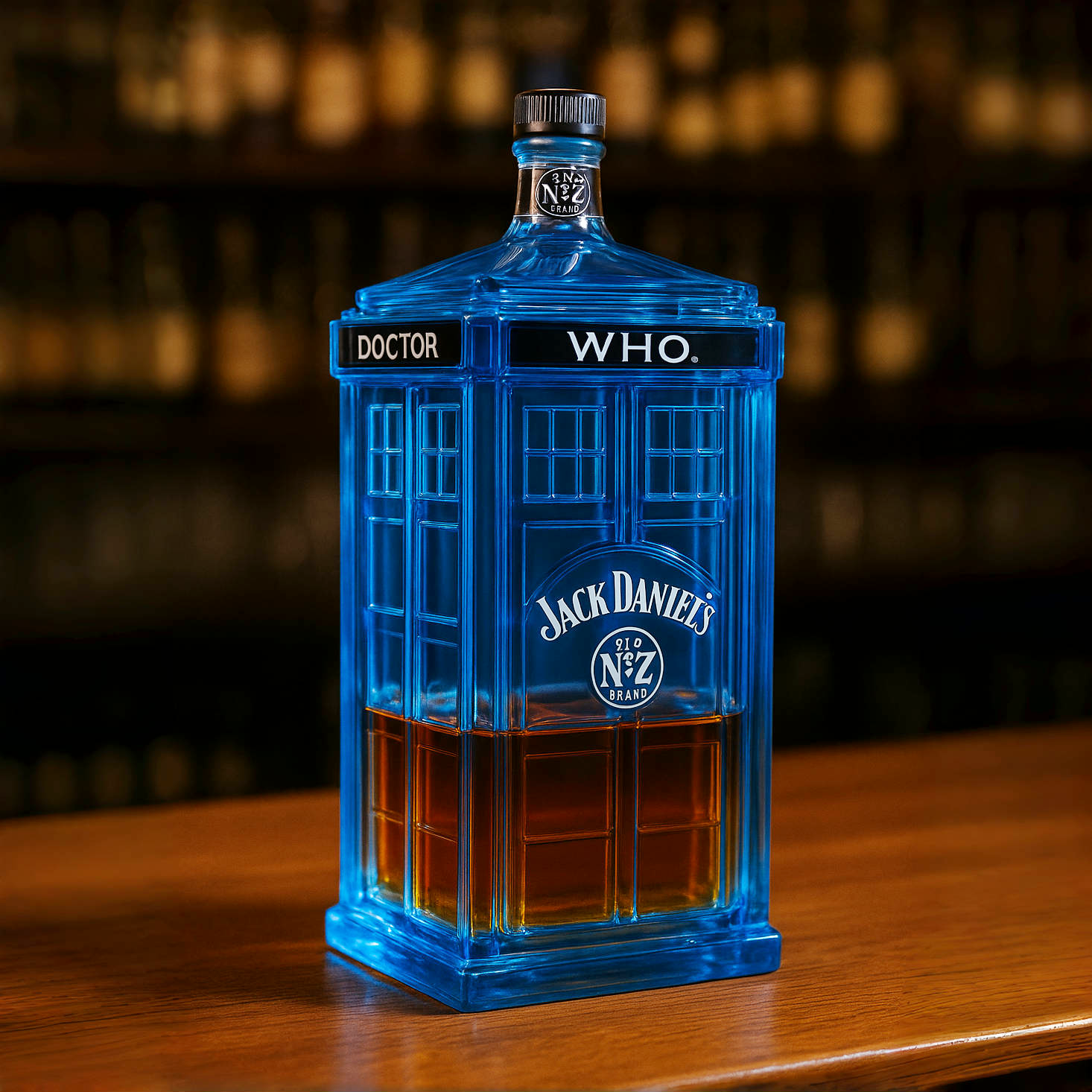 TARDIS Whiskey Bottle