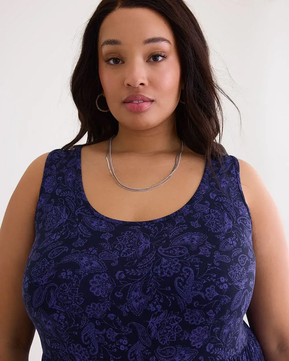 Responsible, Sleeveless Tiered Maxi Dress