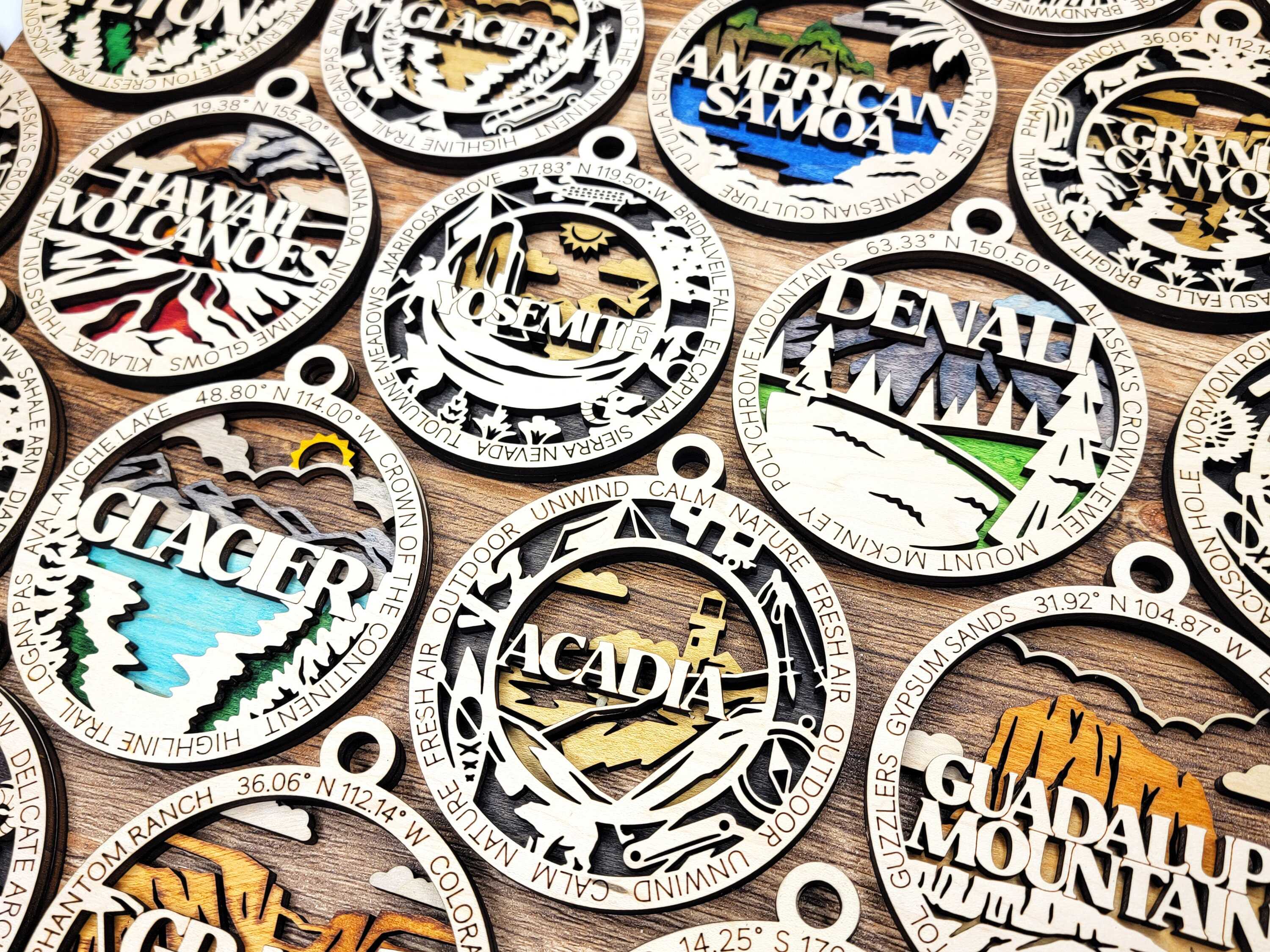 🎄U.S. National Park Icons Christmas Ornament-All 63 National Parks