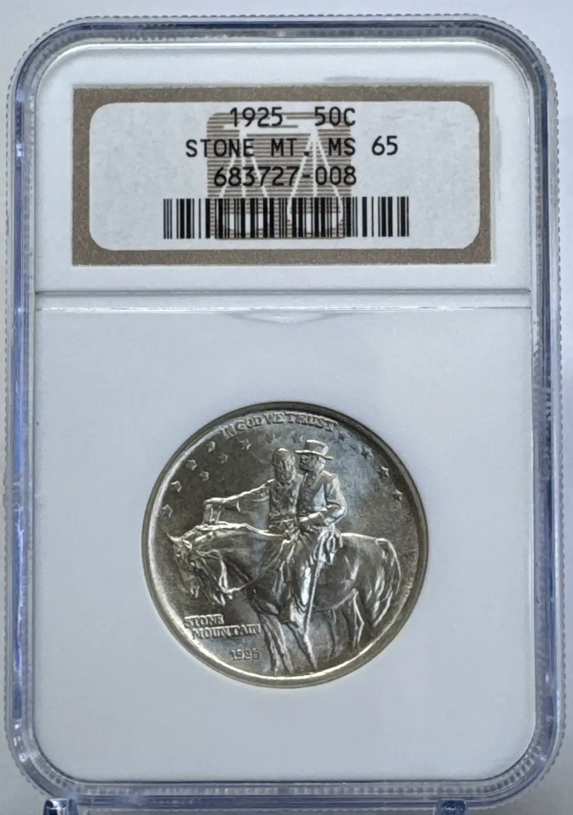 🪙1925 50C Stone Mountain Memorial Half Dollar Commemorative Coin - NGC MS65