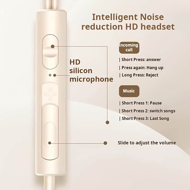 Half In-Ear Wired Headphones with Microphone for Calls, Suitable for Most 3.5mm Round Jacks, Type-C Digital Jack Wired Headphones for Gaming, Live Streaming, Karaoke, Sports Running Jumping Rope