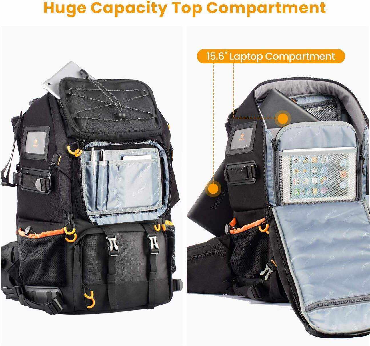 TARION Pro 2 Bags in 1 Camera Backpack Large with 15.6