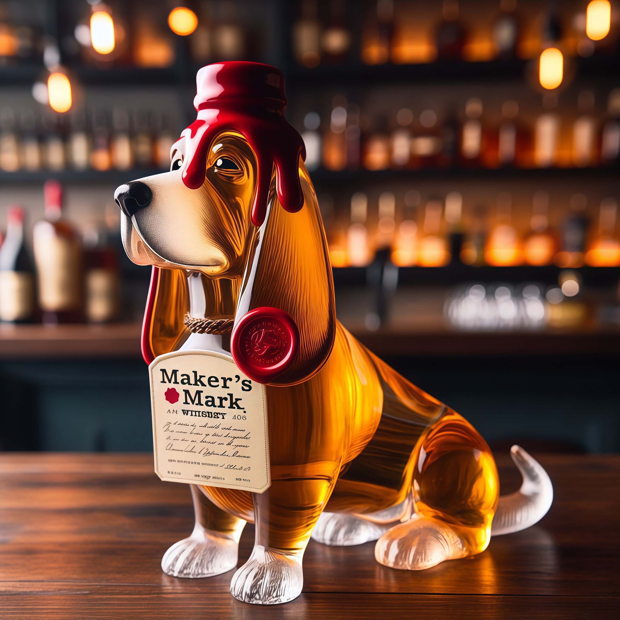 Basset Hound Whiskey Bottle