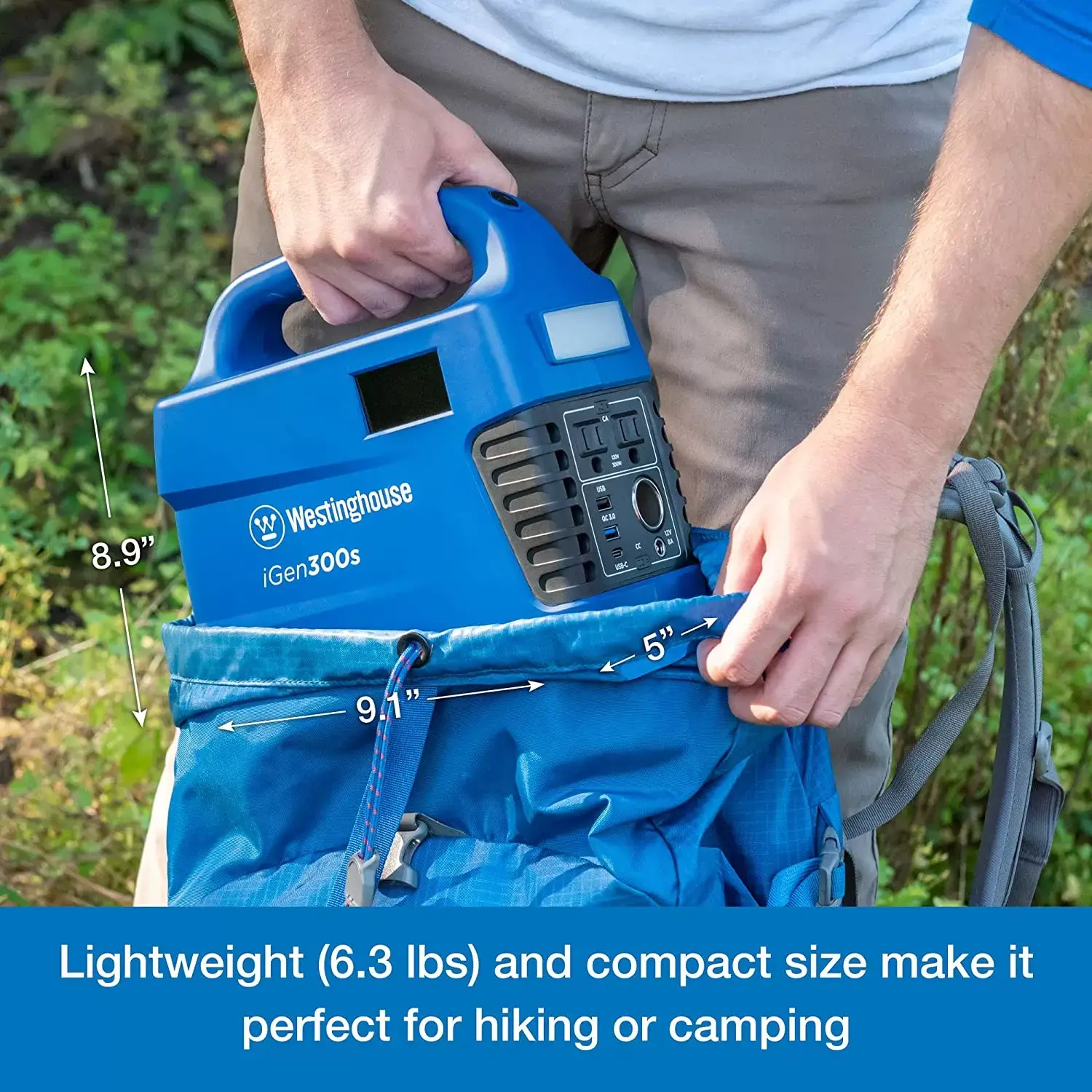 Westinghouse 155Wh 150 Peak Watt Portable Power Station and Solar Generator, Pure Sine Wave AC Outlet, Backup Lithium Battery for Camping, Home, Travel, Indoor/Outdoor Use (Solar Panel Not Included)