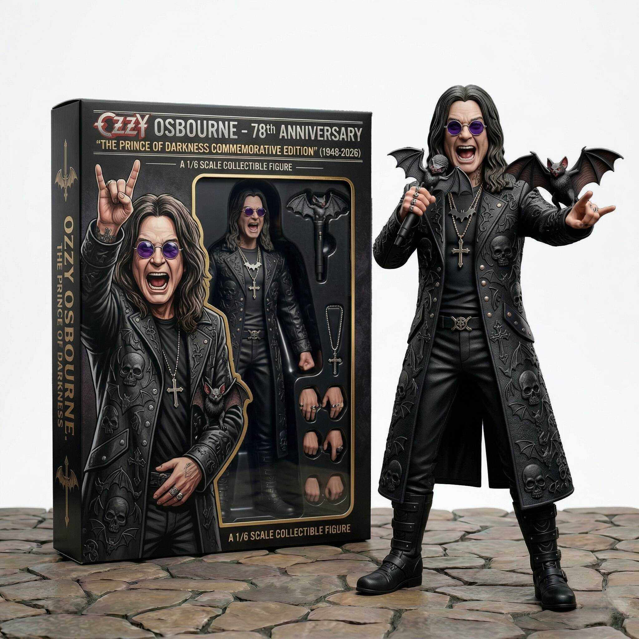 🎤Ozzy Osbourne 78th Anniversary Hot Toys Collectible Figure