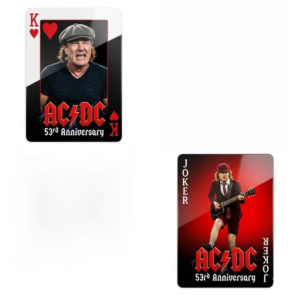 AC/DC 53rd Anniversary Commemorative Playing Cards
