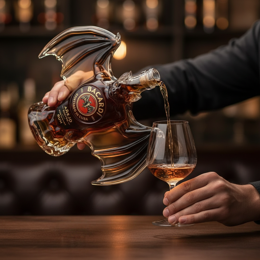 BACARDÍ Rum 3D Sculpted Bat Collector's Edition Decanter
